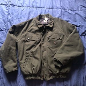 Vintage USA made Carhartt bomber jacket green